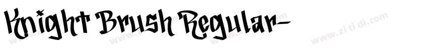 Knight Brush Regular字体转换